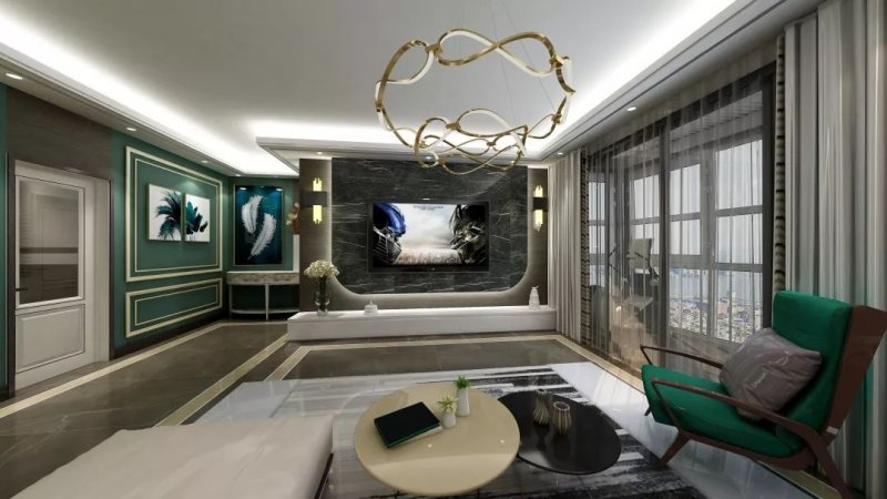 金舵設計園大賽一等獎 奢華的黃金海浪智能家居