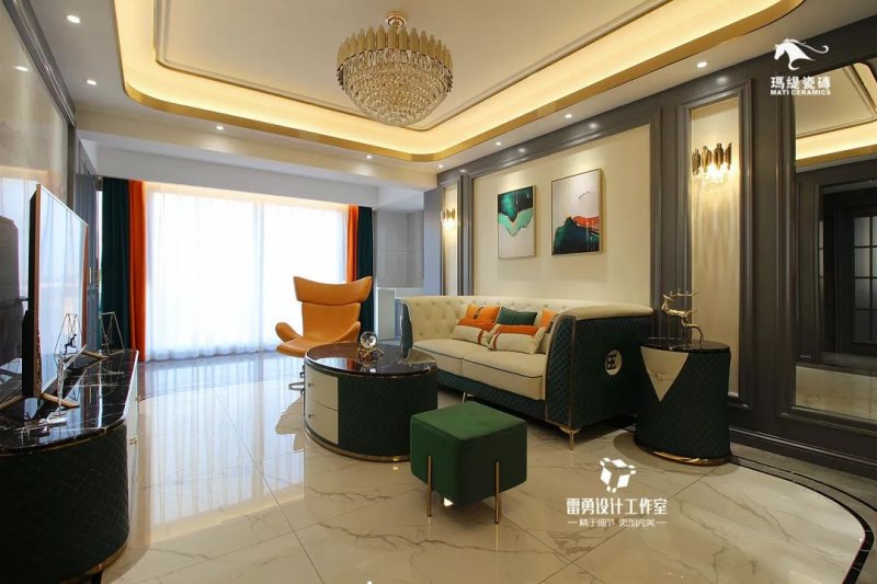 瑪緹瓷磚孔雀藍 & 愛馬仕橙案例鑒賞